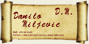 Danilo Miljević vizit kartica